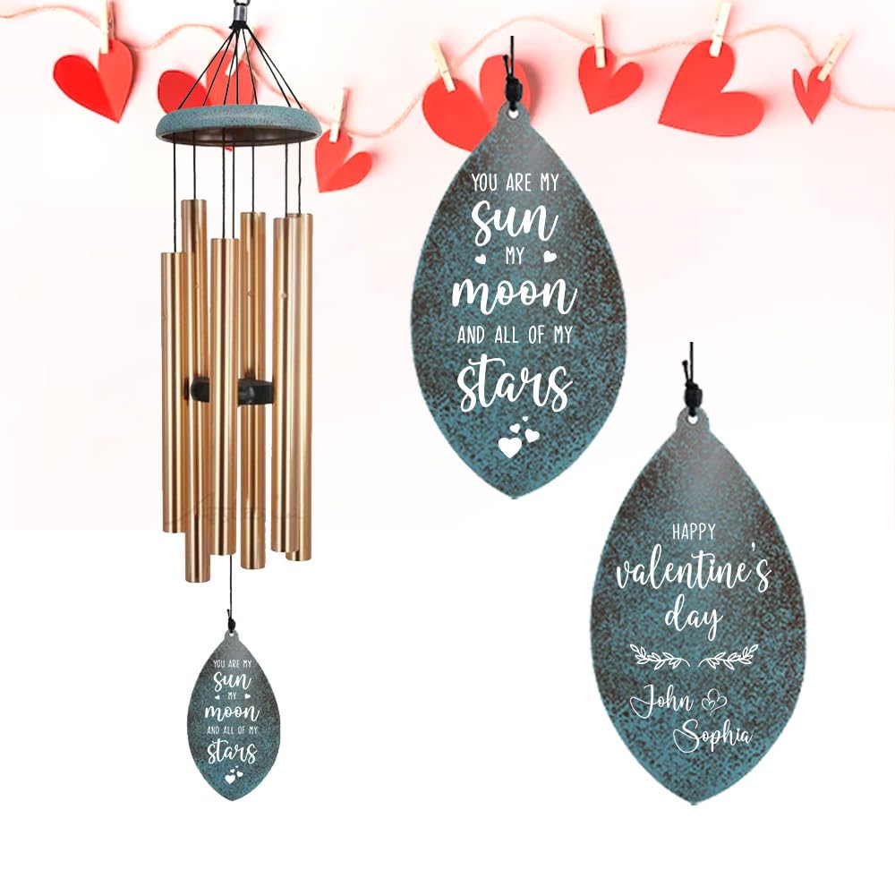 ASTARIN Wedding Gifts Wind Chime, Personalized Names &amp; Date Wind Chimes Gifts for Couple 2026, Wedding Gift for Newlywed Husband Wife, Engagement Gift Valentine’s Day Anniversary
