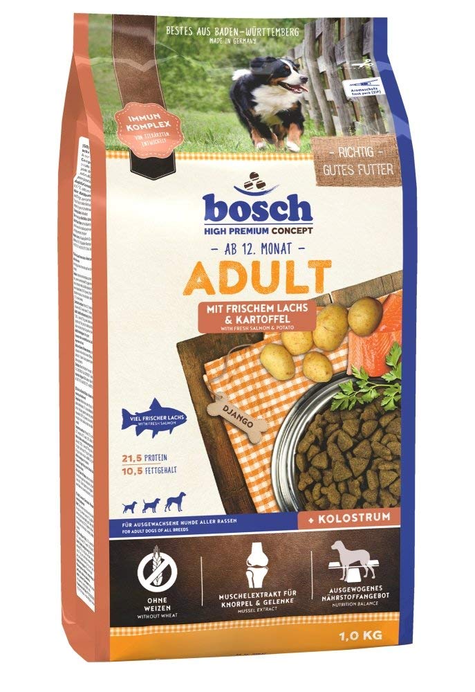 bosch HPC Adult con salmón fresco y patata | Alimento seco para perros adultos de todas las razas | 1 x 15 kg