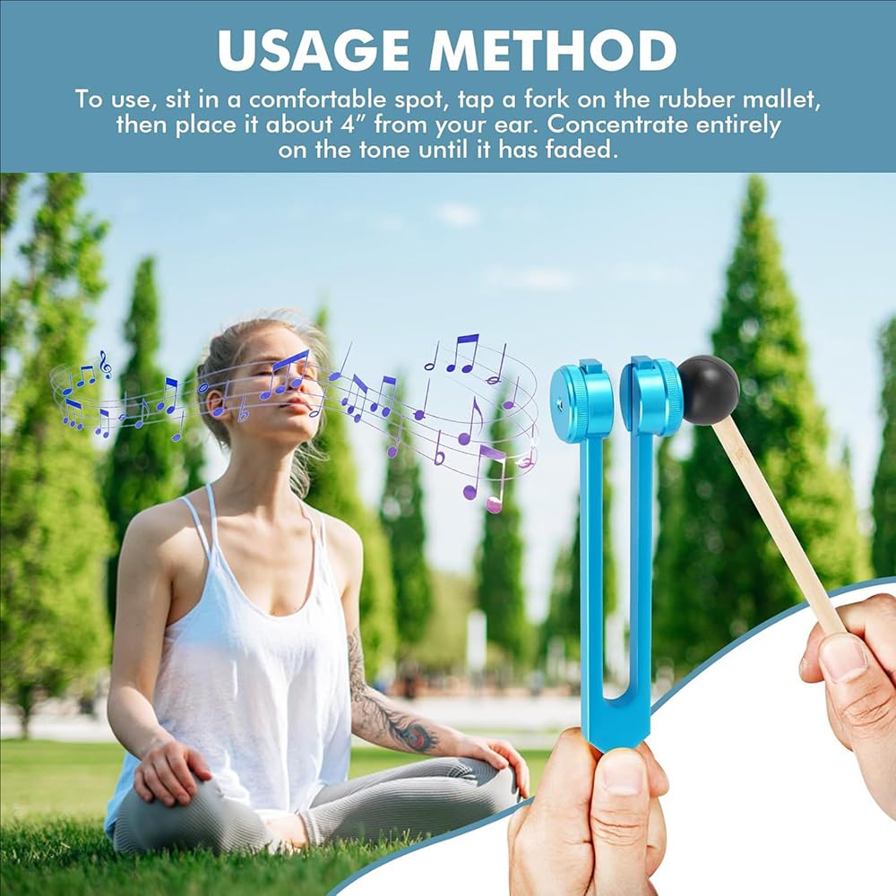 Diapason Curativo,Diapason Neurologici,12 PCS Diapason In Scatole Di Alluminio,Mantengono l'Armonia Di Mente,Adatti Per La Meditazione Terapeutica,La Terapia Dei Chakra,La Liberazione Dallo Stress