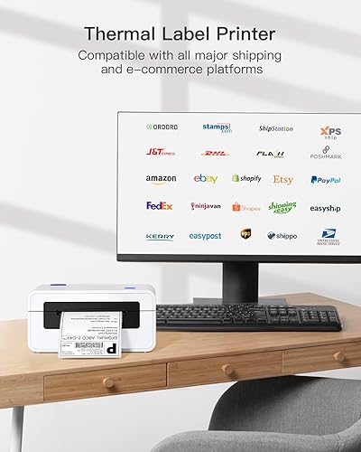 Miniatura 2 de POLONO Thermal Label Printer Shipping Label Printer for Shipping Packages, 4x6 Label Printer, Thermal Label Maker, Compatible with Multiple