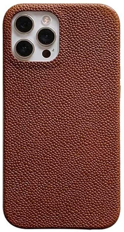Coque en cuir pour Apple iPhone 12 Pro Max avec doublure floquée en relief antichoc