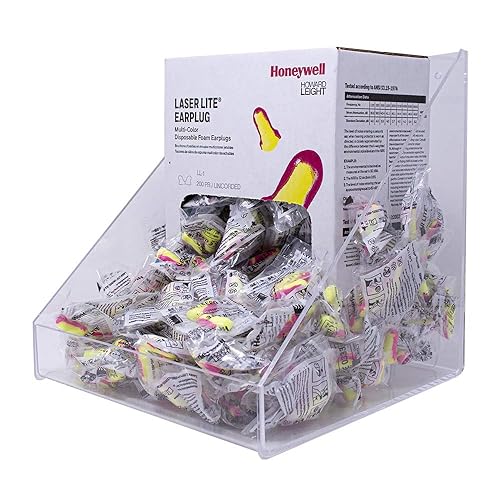 Miniatura 2 de NMC AEP-4 - Dispensador compacto de tapones para los oídos con tapa, 6.0 x 13.1 x 8.0in, pequeño, acrílico transparente con bolsillo frontal