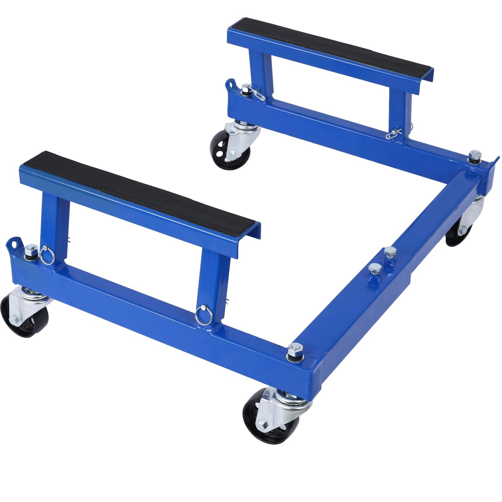Adjustable ATV Motorcycle Engine Cradle Dolly - Heavy-Duty Steel Frame, 1500lbs Capacity (Blue)