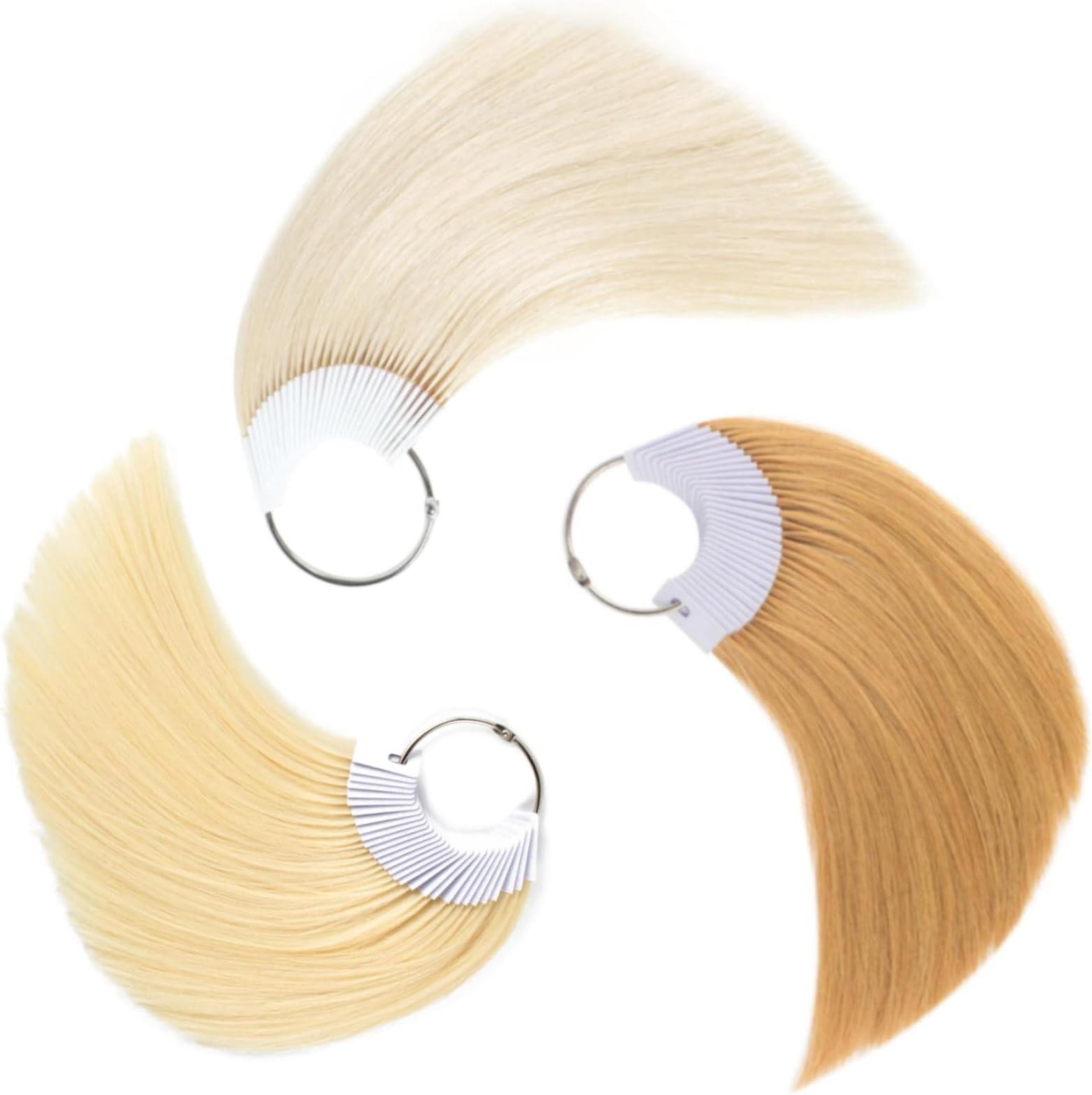 Color Samples Swatches for Testing Color,Hair Extension Sample Ring Swatch Kits for Barber Salon Color Training,30 PCS/pack Lightest Blonde (Allow Customized)