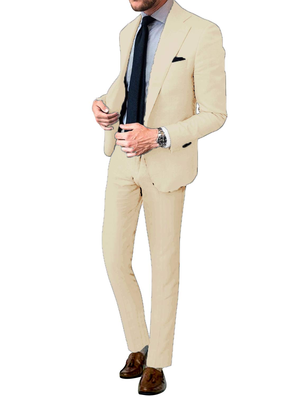 Men's 2 Pieces Tuxedos Notch Lapel Suit(Jacket + Pants)