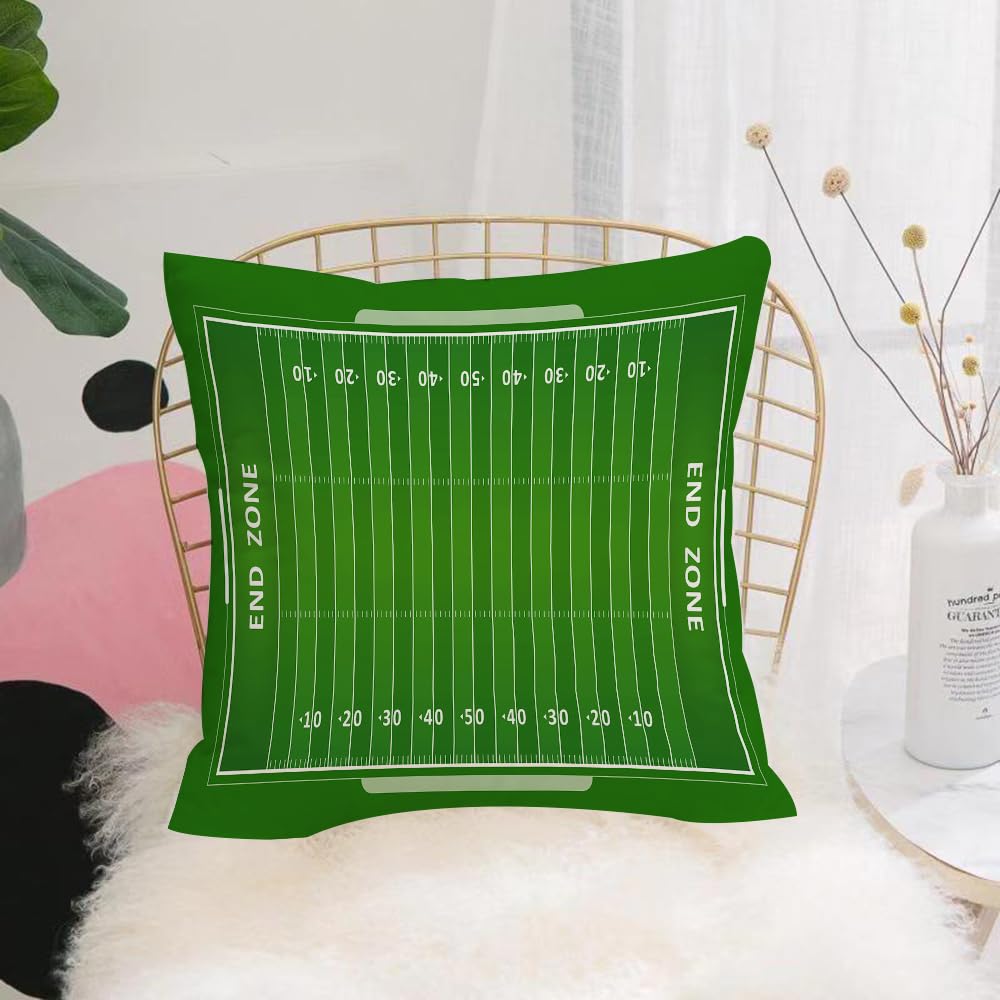 HYOSXW Cushion Cover,Throw Pillow Case Home Decorative for Living Room Bedroom Sofa Chair 16X16 Inch,Football,Field of the Game Strategy Tactics End Zone Touchdown Spor,Pillowcase 40X40cm