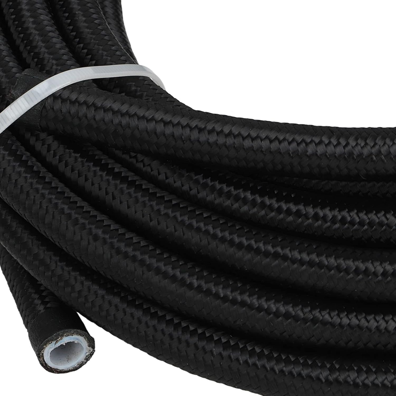 Fuel Line Fitting Kit Flexible PTFE Nylon Hose High Pressure Leak Proof Oil Gas Line Adapter Connectors For LS Swap EFI System 6AN 3/8in Size Includes 15 Pieces