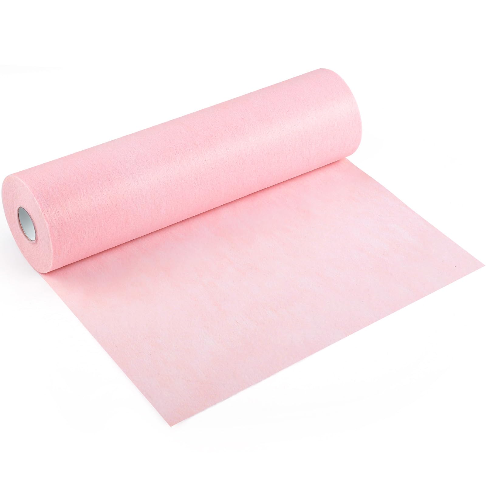 Vlies Tischläufer Rosa, 30cm x 30m Deko Kommunion Mädchen Rosa Dekoratives Tischband, edle Tischdeko für Jugendweihe, Kommunion, Konfirmation, Ramadan, Freien, Party, Geburtstage, Hochzeiten, 30g/㎡