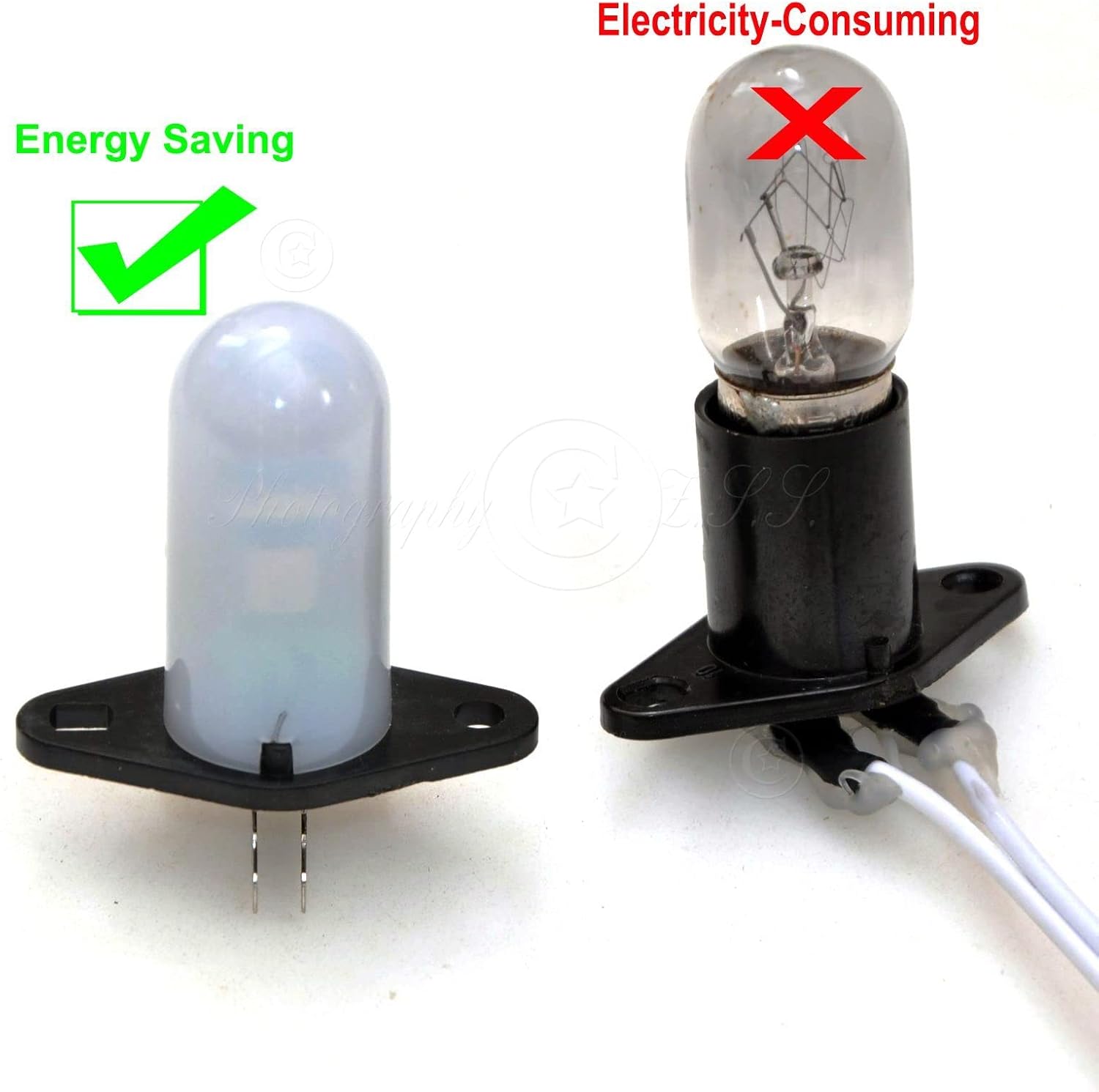 2x Universal Eco-Friendly T170 Microwave Oven Energy Saving 100-250 V 1.2W LED Lighting Lamp For Galanz Midea LG Haier To Replace Power-Consuming Incandescent Bulbs