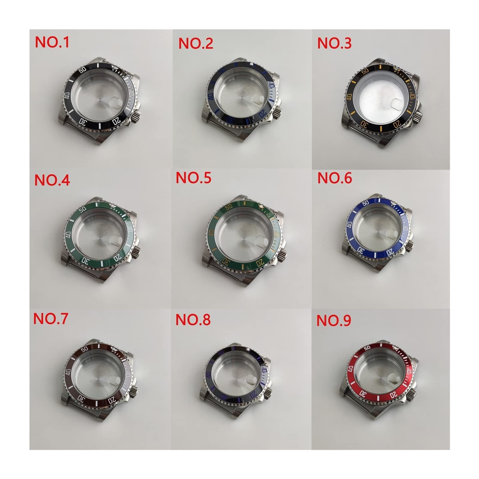 Cassa NH35, Cassa da 40 mm, con Lunetta in Ceramica, Compatibile con Cinturini per Movimento NH35/NH36