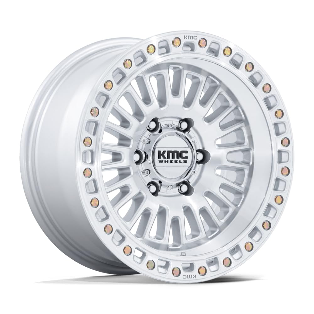 Amazon.com: KMC AZTEC 17X8.5 6X5.54.75 0mm GLOSS SILVER W/MACHINED