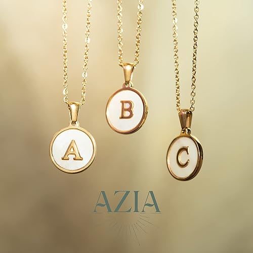 Miniatura 3 de Collares con iniciales de joyería para mujer, collar con iniciales, cadena de oro de acero inoxidable, collar con colgante A-Z, joyería para niñas