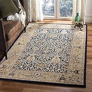 SAFAVIEH Traditioneel rechthoekig tapijt voor binnen, met de hand getuft, Perzische legende, PL819, in blauw/goud, 152 x…