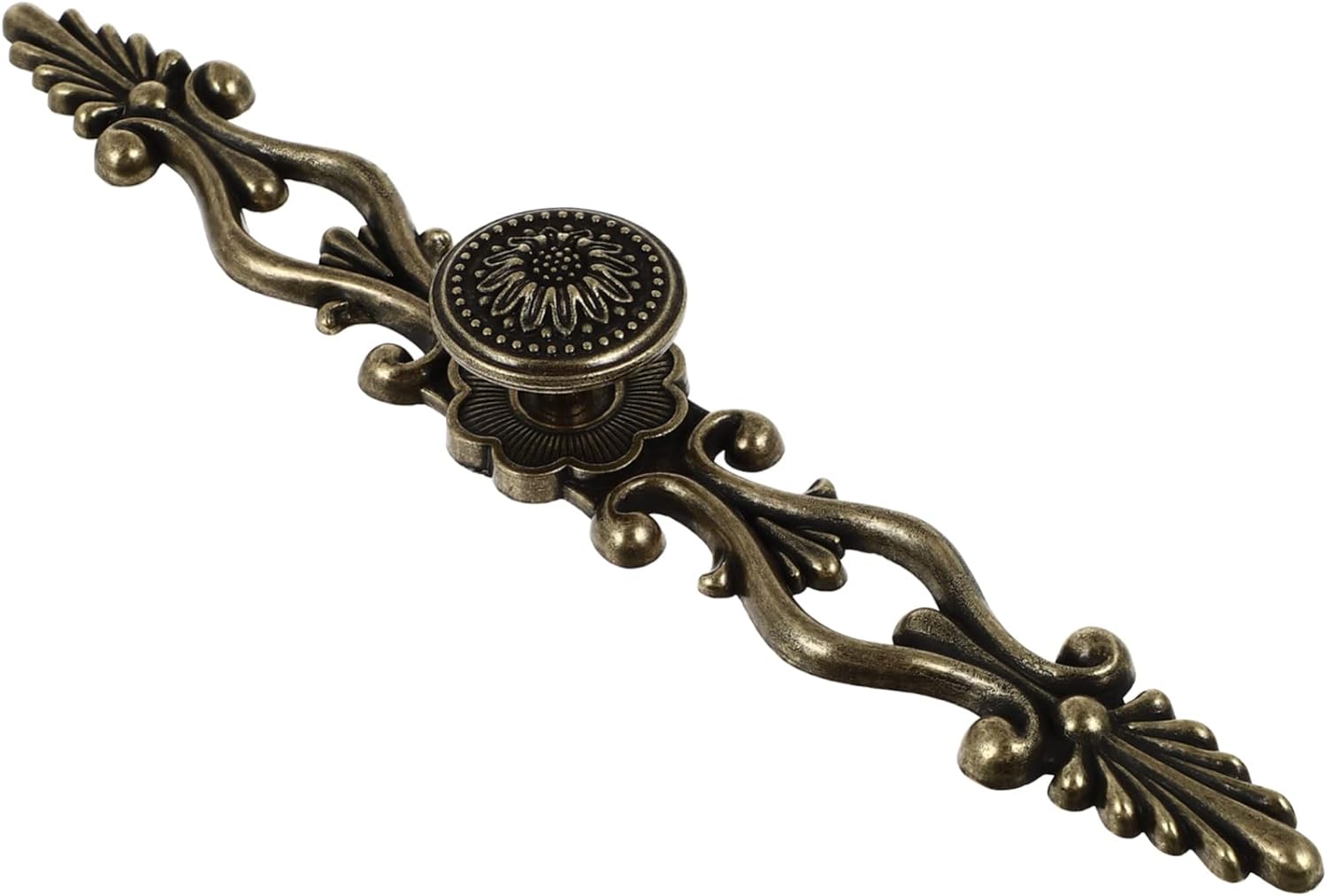 Hemoton European Carving Handle 8.46 Inch Antique Bronze Cabinet Pulls Vintage Style Zinc Alloy Drawer Pull Handles for Kitchen Wardrobe Closet Hardware