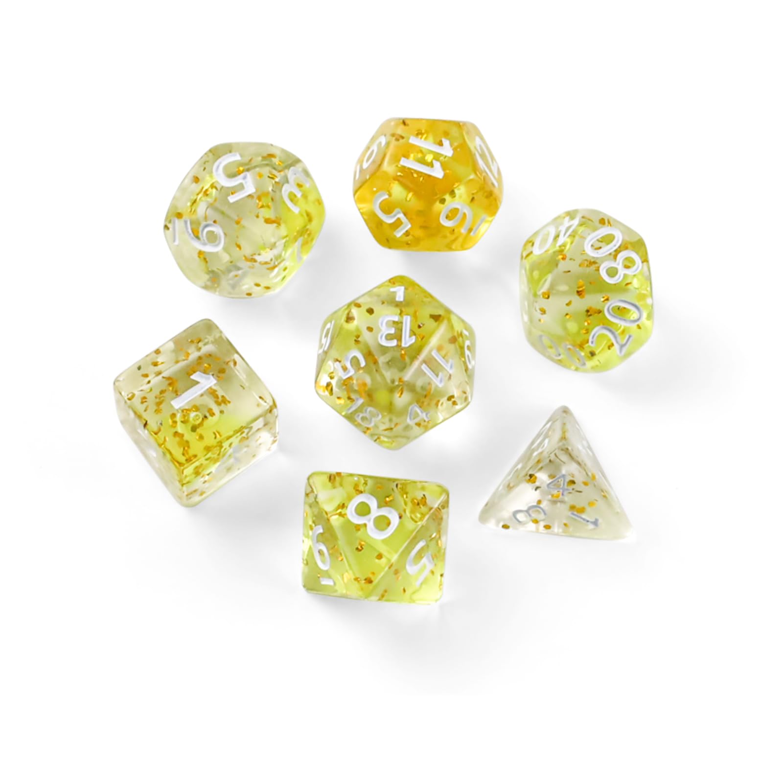 7 Stück DND Dice im Farbmix, MTG Polyedrische Würfel Set, D&