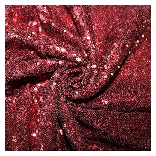 Jupe de Table Rouge à Paillettes Scintillantes pour Dîner et Mariage Chic