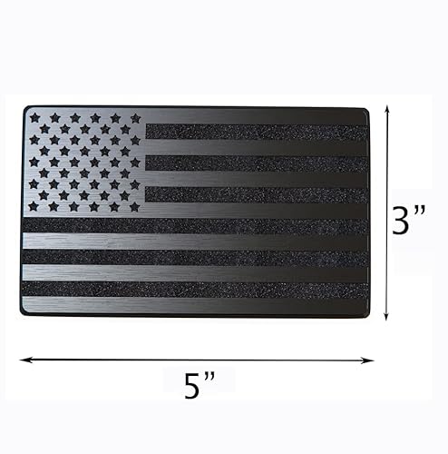 Magnet American Black Flag Reflective Auto Decal For Cars Trucks, 2Pcs Forward And Reverse Set (5"X3", Black) #TOP1
