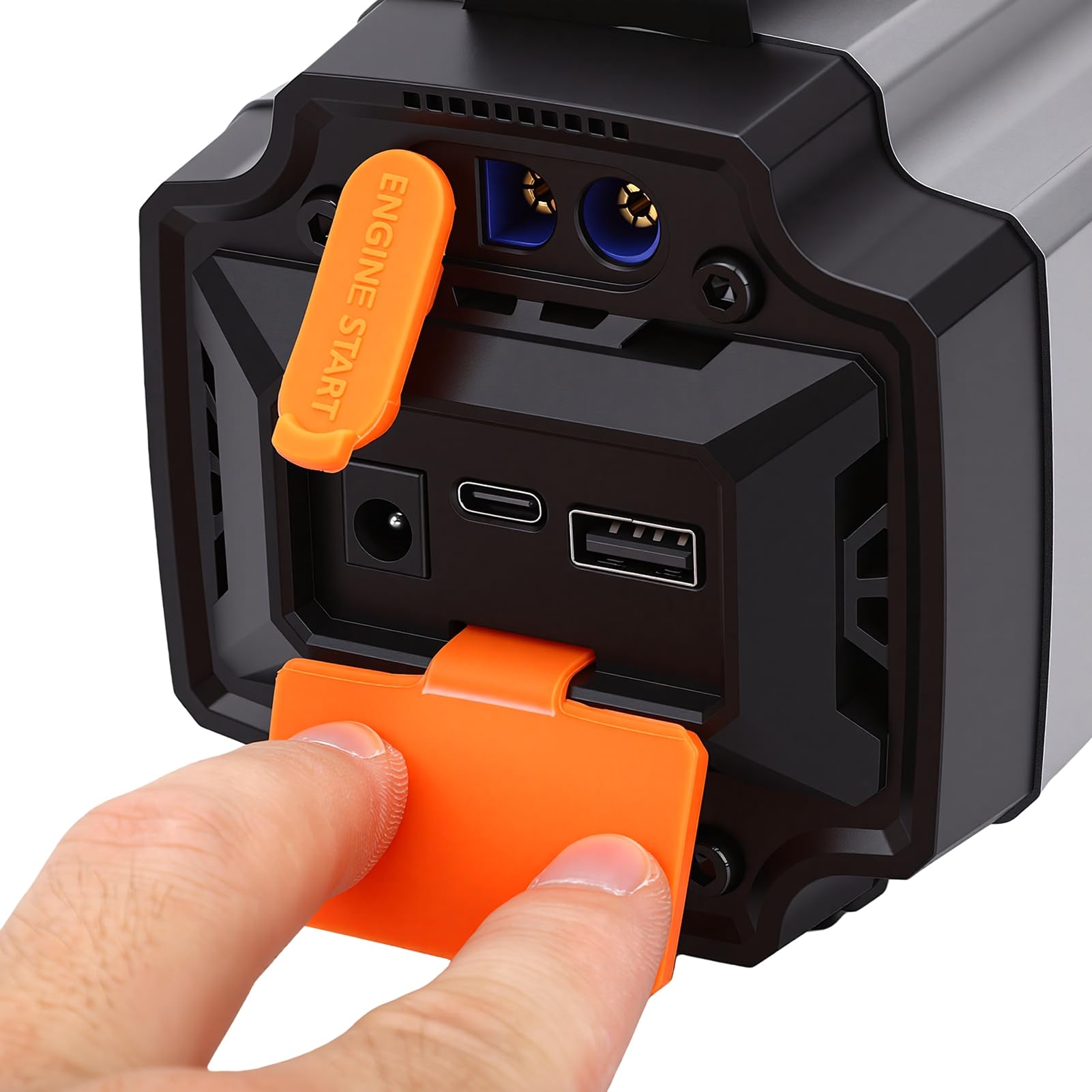Fafeicy Avviatore di Emergenza 1200A con Compressore D'Aria Gonfiatore Portatile, 8000mAh 10 Funzioni di Sicurezza per Auto Camion Barche 12V, Luci di Emergenza e SOS