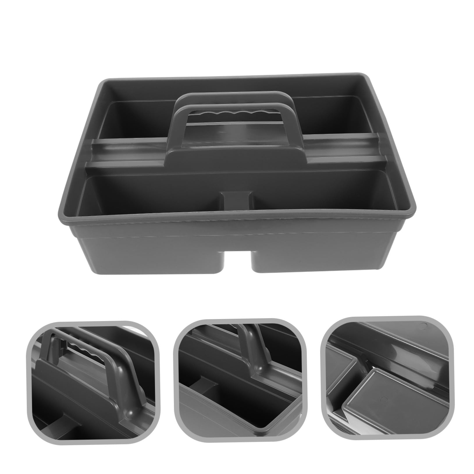 Mikinona Organizzatore Portatile per Utensili di Pulizia in Pp con Manico, Contenitore per Prodotti di Pulizia per Bagno e Casa, per Pulire i Servizi Igienici