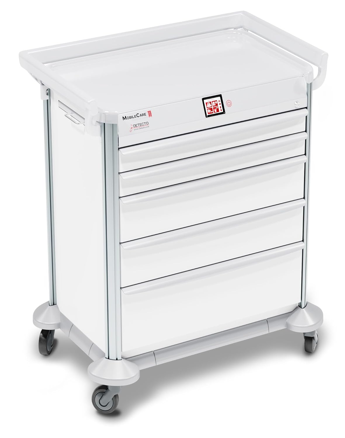 Detecto, 2020651, Mobile Care Medical Cart, Electronic, Individual Drawer Lock & Sensor