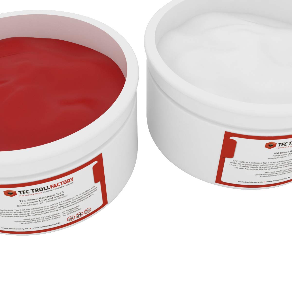 TFC silicone caucciù tipo 5 I silicone medio duro I 10 kg (2 x 5 kg)