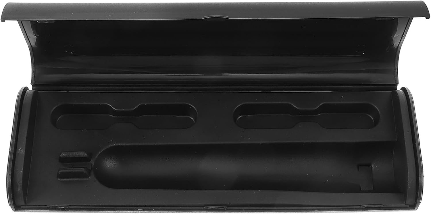 Electric Toothbrush Travel Case with Pp and Soft Rubber Black Organizer | Portable Storage for Backpacks and Suitcases, Lightweight Modern Sleek Design