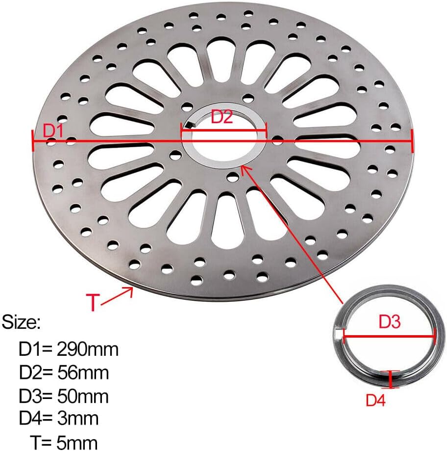 11.5'' Front Brake Rotor Disc Fit For Harley Dyna For Sportster & Softail 2000-2005,For Harley Touring Electra Glide 2000-2007