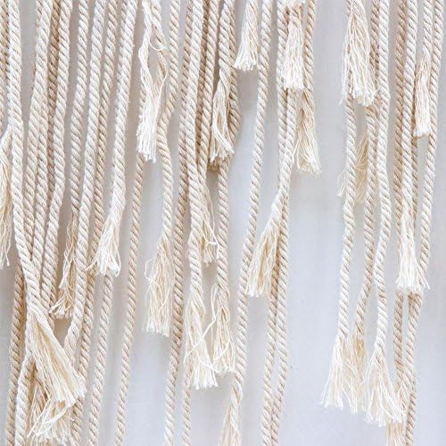 OurWarm Macrame Wall Hanging Large 45 x 39 Inch, Handmade Woven Tapestry Wall Hanging Cotton Rope Fringe Banner for Boho Wedding Backdrop Decorations Home Art Decor