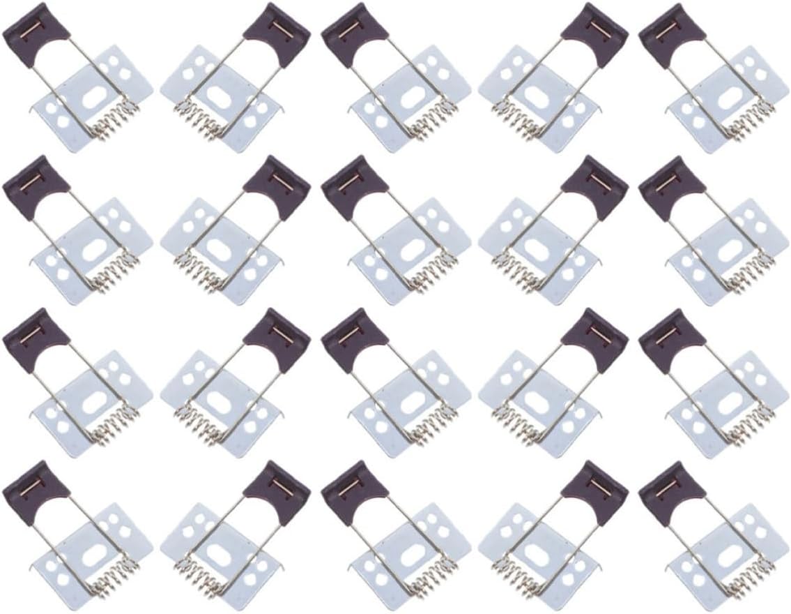 Downlight and Modern Minimalist Style Renovations L-type Spring Clips 20pcs Iron Material with Embedded Concealed Design and Quick Assembly for Recessed Ceiling Lights for Home