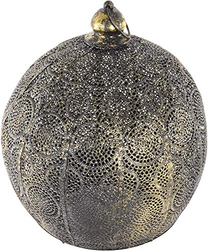 habeig Orientalische Laterne #423 aus Metall 39 x 33 cm groß | Arabische Gartenlaterne für draußen, Innen als… – Bild 4