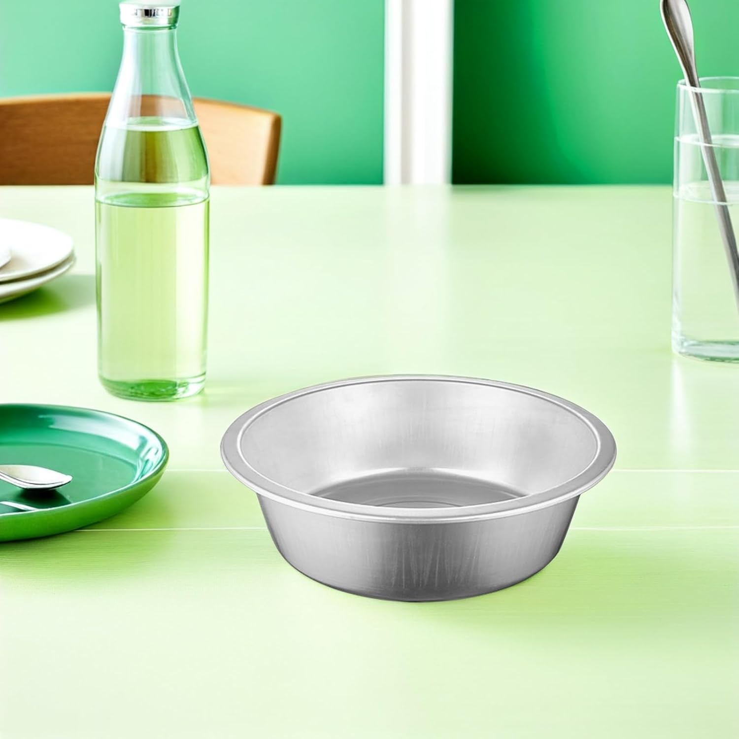 Aluminum Wash Basin - Round Thickened 11.41In Large Kitchen Bowl for Washing Vegetables Fruits Dough Metal Fruit Washing Container
