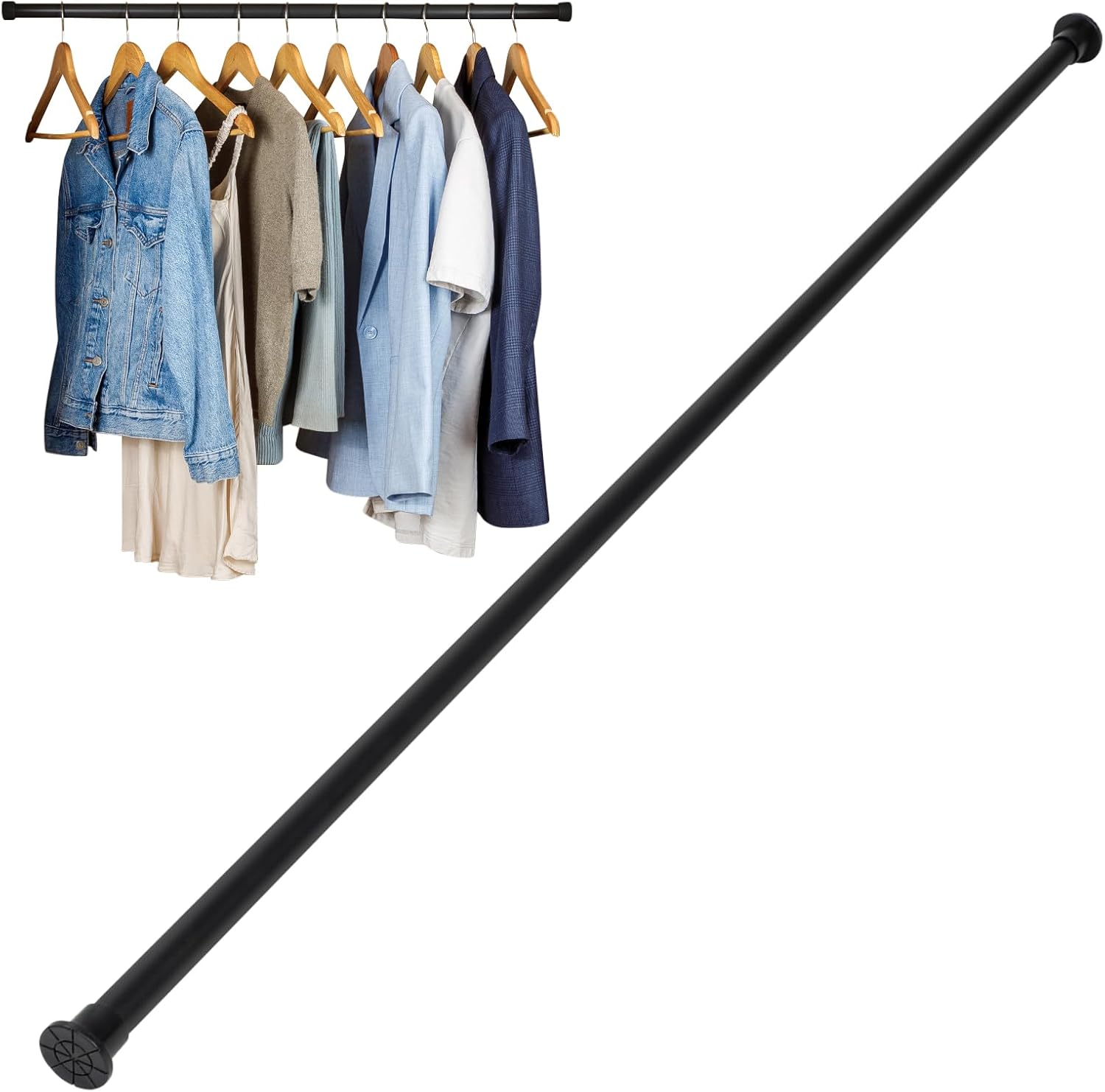 Geelin Front Door Garland Hanger for Christmas Adjustable Wreath Hanger Suitable for Different Doors with No Nails or Screws Heavy-Duty Cast Iron for Holding Christmas Wreaths Decor(43.3" - 78.7")