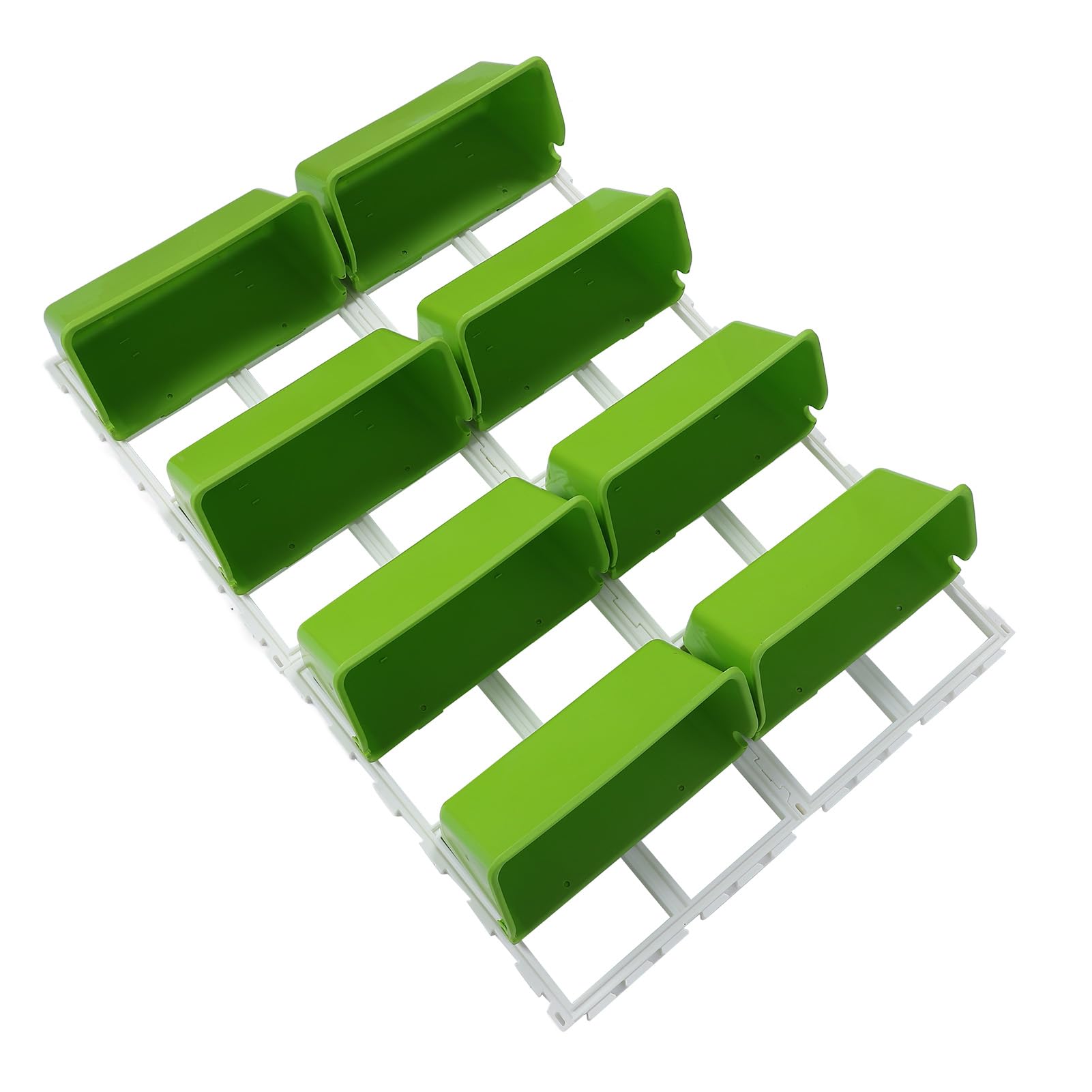 Aramox Pionowa Donica ścienna PP ABS Wisząca Donica ścienna 106 X 67 Cm Możliwość Podłączenia w Poziomie Układ Pionowy Wspornik 70 Funtów do Balkonu Ogrodzenie Patio Ogród na Werandzie (jasnozielony)