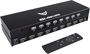 HDMI Switch 4K - HDMI Switcher 8 In 1 Out - HDMI Switch With Remote - Foto 5