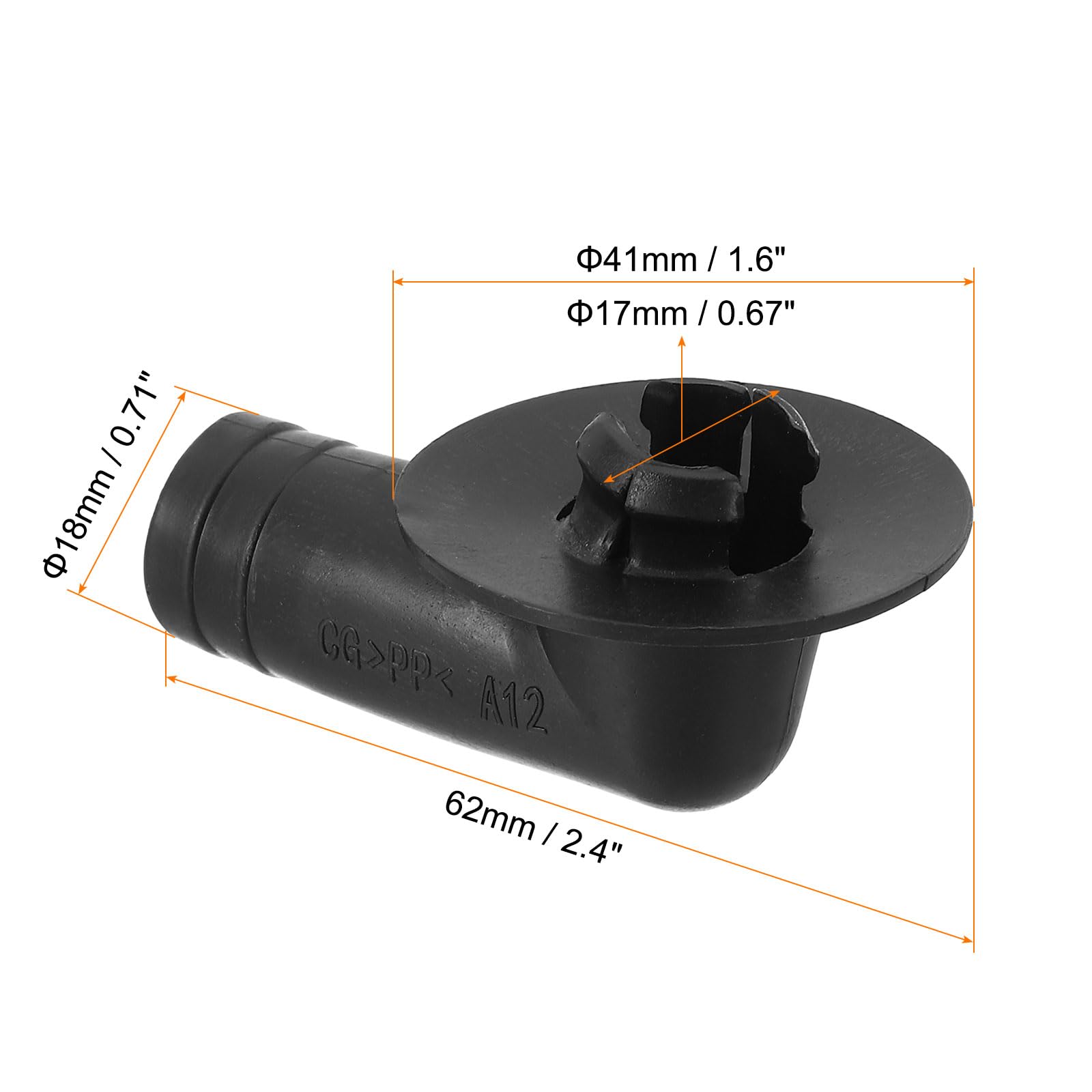 PATIKIL 17mm Air Conditioner Drain Hose Connector - Image 2