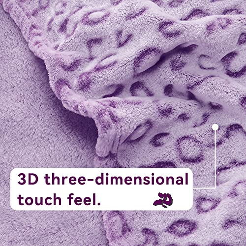 Zhiku Purple Cheetah Print Blanket Gifts For Women Flannel Fleece Leopard Print Throw Blanket Soft Cozy Cheetah Blanket For Couch Bed Sofa Leopard Blankets & Throws For Mom Adult Leopard Decor 50"×60" #TOP1