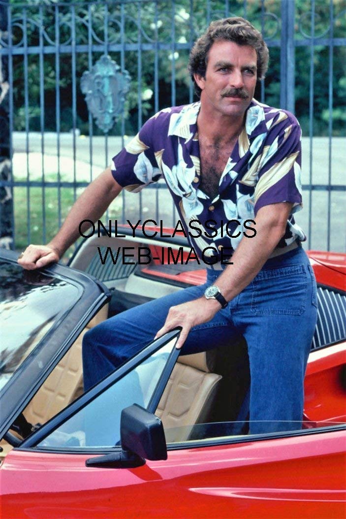 Schneider Electric Magnum PI Tom Selleck in Ferrari 308 Sports CAR 8X12 Photo Private DECTECTIVE