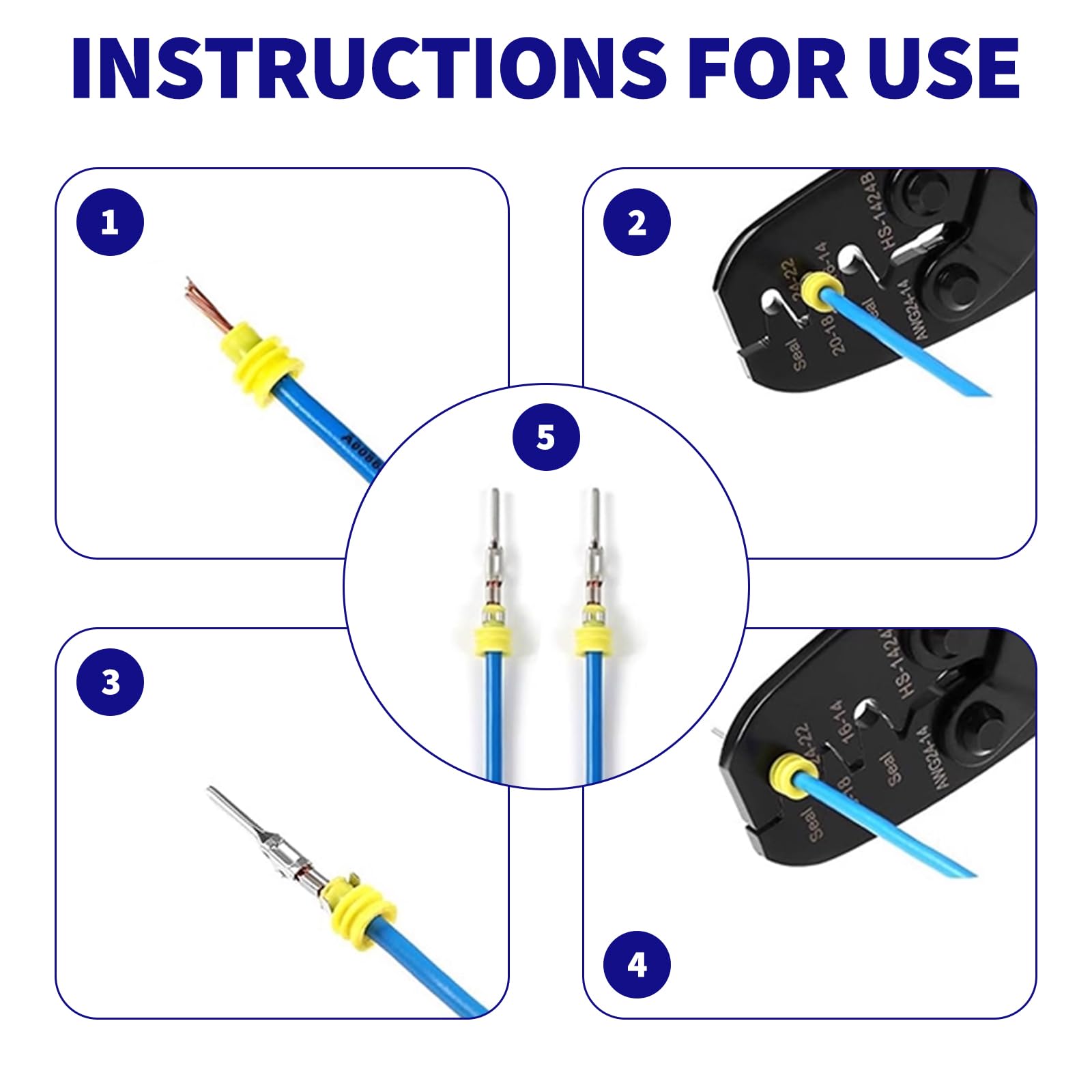 LPZMPZ 814 Stück Kfz Stecker Pin Steckverbinder Pins kit 1/1,5/1,8/2,2/2,8/3,5mm Männlich und Weiblich Kabelverbinder Drahtdichtungen Entfernen Werkzeugsatz für Motorräder, Autos