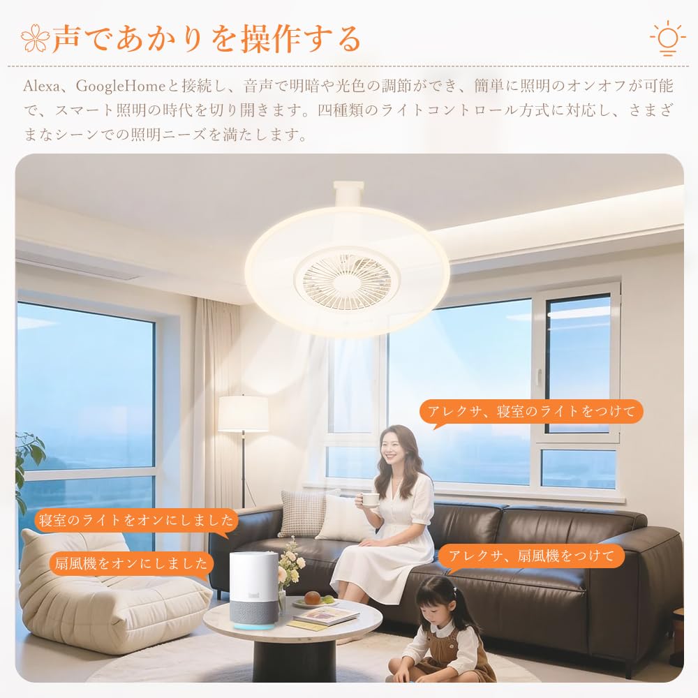 Amazon.co.jp : 【Alexa・Google Home対応】シーリングファン