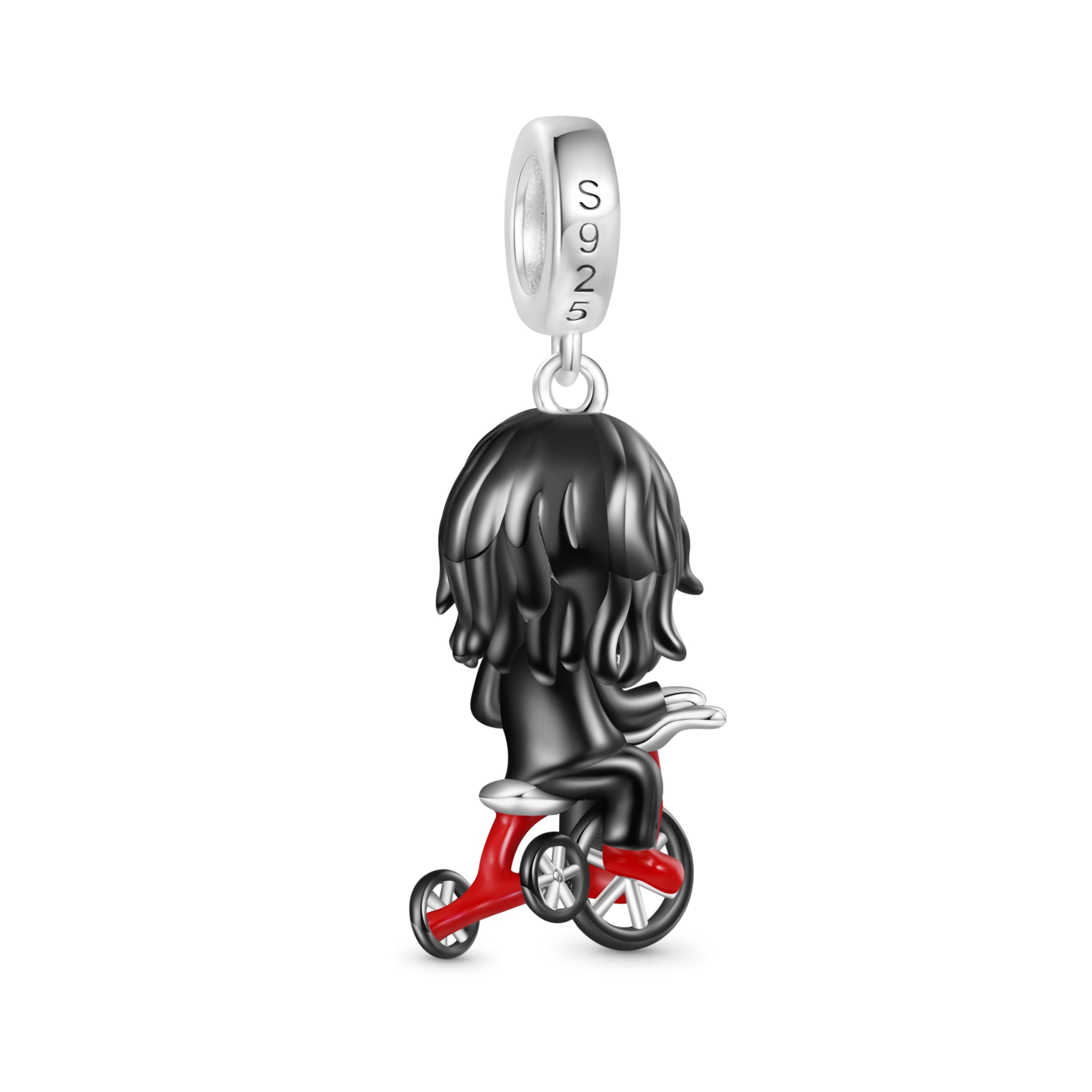 GNOCE Ciondolo con ciondolo Sega pericolosa Gamba mozzata Ciondolo in argento sterling 925 Regalo per ragazze Bambini Adatto a tutti i braccialetti/collane