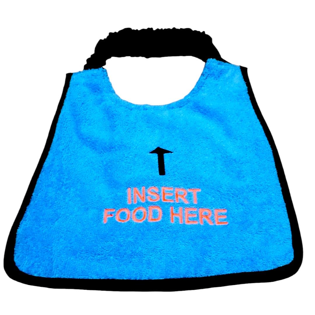 Ultimate Dog Bib – 'INSERT FOOD HERE' | Personalized, Waterproof & Comfortable | Custom Fit for All Breeds – From Puppies to Adults