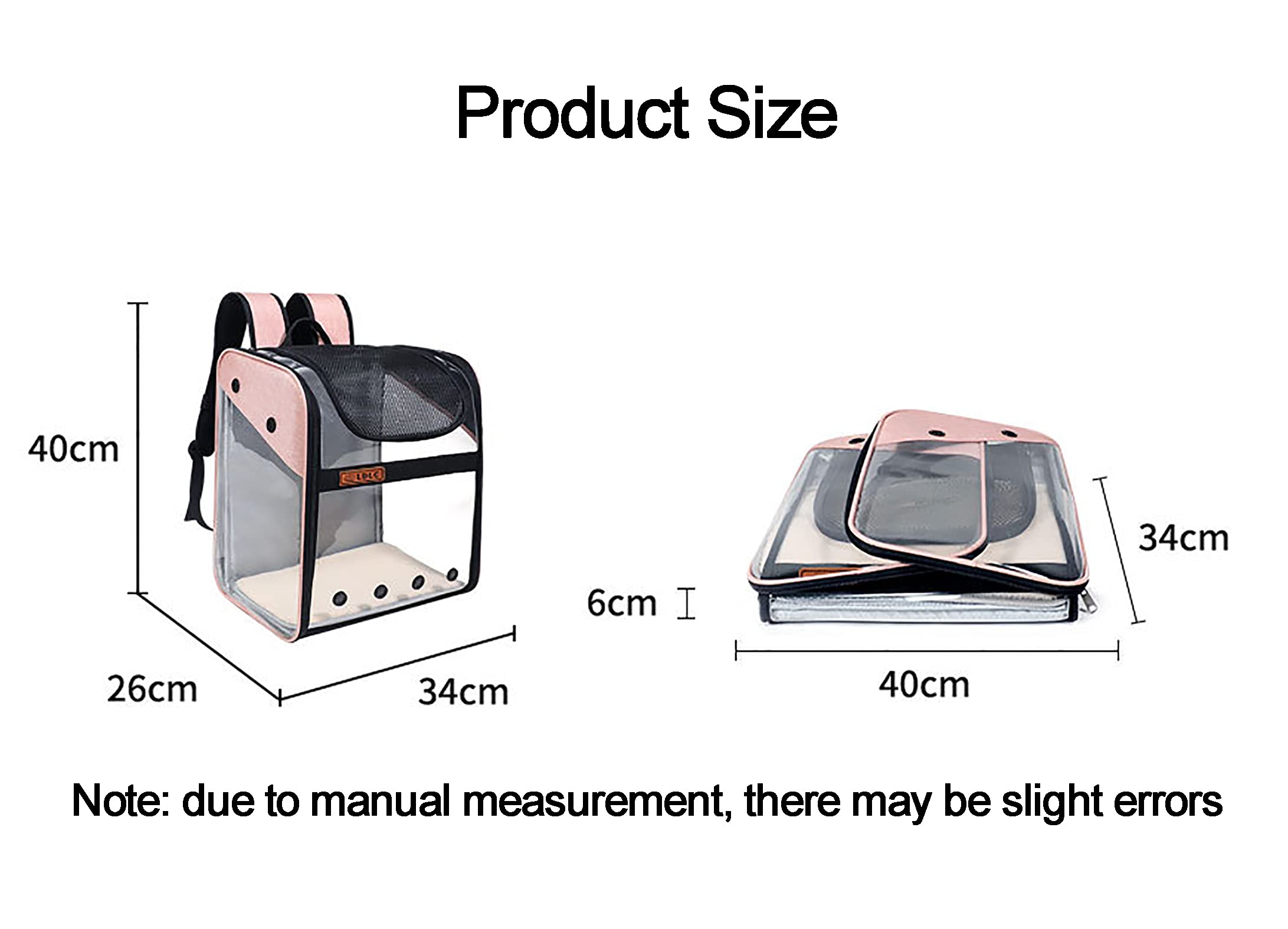 NUEVO Mochila panorámica transpirable para mascotas transparente con doble hombro espacio cápsula bolsa para gatos que salga bolsa portátil para mascotas (azul marino)