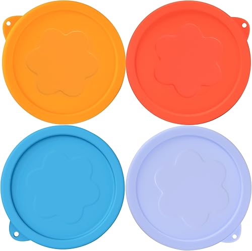VIOTIIN Tapas de repuesto de silicona de 2 tazas para Pyrex 7200 PC y cuencos de vidrio Anchor Hocking (recipiente no incluido), paquete de 4
