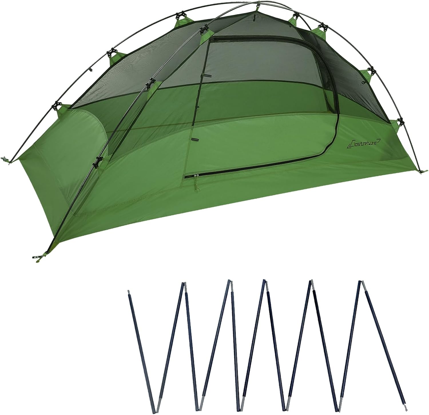 Clostnature Lightweight Backpacking Tent - 1 Person Ultralight Tent with One Tent Pole, Camping Tent with Replacement Pole for Adults, Family, Outdoor