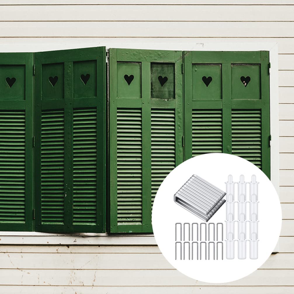 Healifty Plantation Shutter Repair Kit: Spring Loaded Shutter Shutter Replacement Repair Louvers Staples Replacement for Windows Tools Supplies
