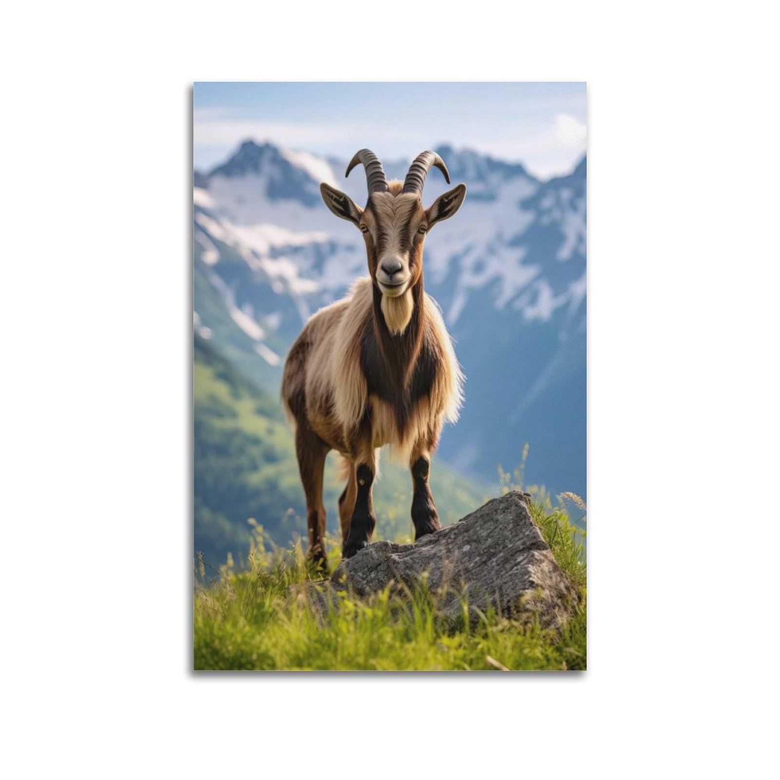 WZKTCL Animal Artwork Poster Antelope on The Rocks Poster Decorative Painting Canvas Wall Posters And Art Picture Print Modern Family Bedroom Decor Posters 24x36inch(60x90cm)