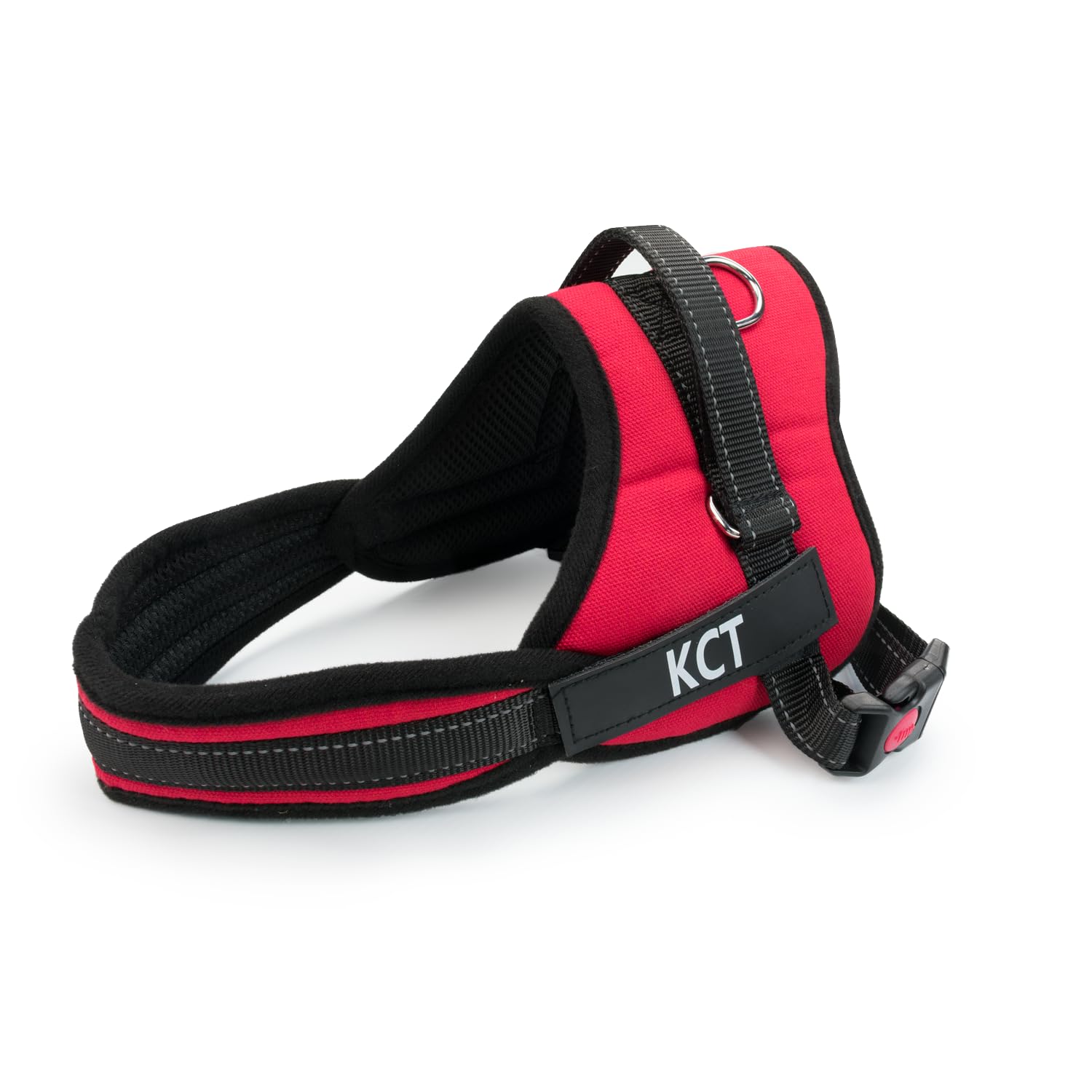 KCT No Pull Dog Harness Large Red - Soft Padded Adjustable Vest Easy Control