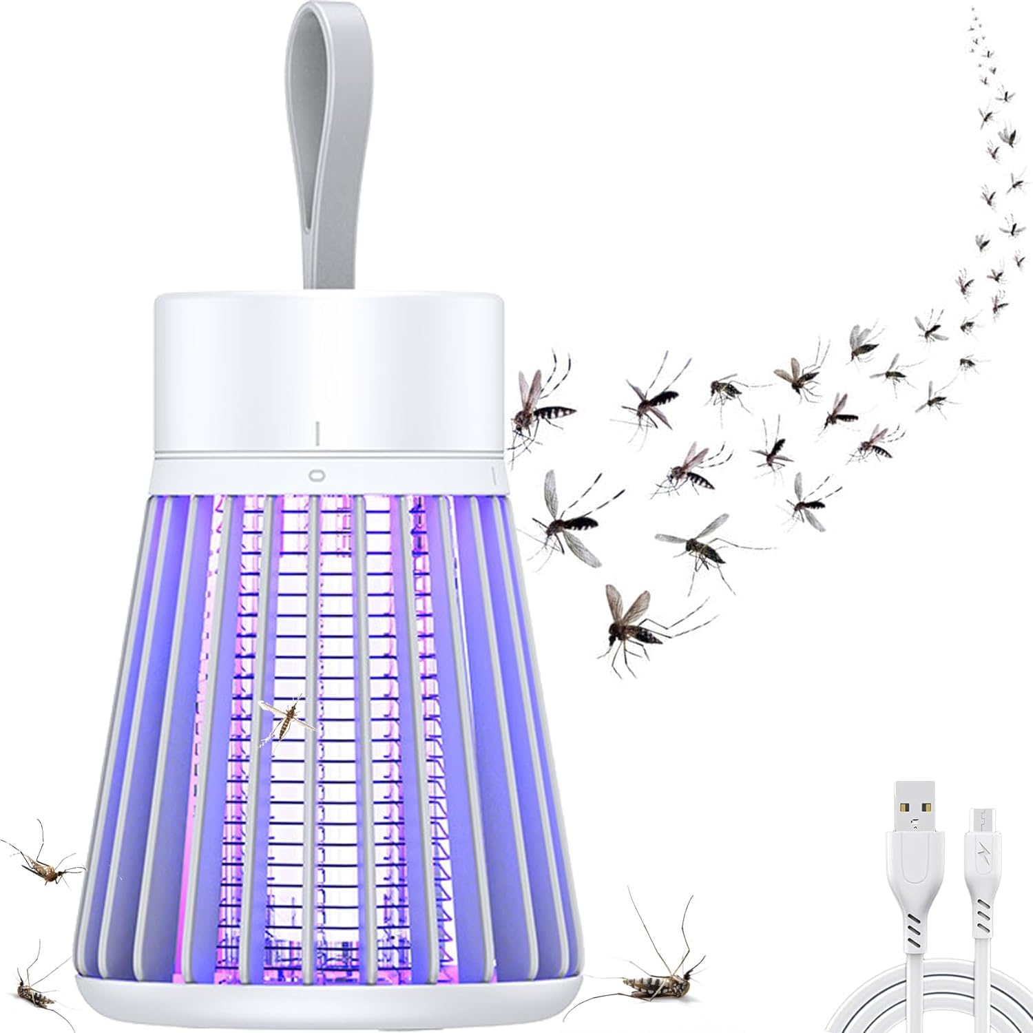 Mozzguard Mosquito Zapper,BuzzBug Mosquito Killer,Zaptek Mosquitoes Zapper, Outdoor Waterproof Mosquito Lamp, Portable 3 in 1 Cordless Mosquito Lamp, Suitable for Home Garden, Camping, Picnic