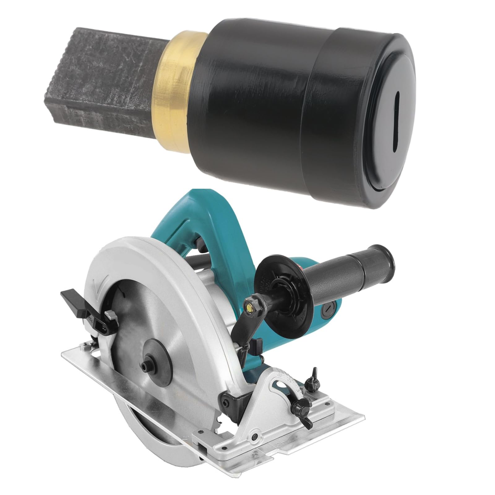 OTOTEC 1 Set Carbon Brush CB-154 & Housings and Caps Set Replacement Part CB152 CB153 Carbon Brush Set Compatible with Makita 5007F Circular Saw - Image 3