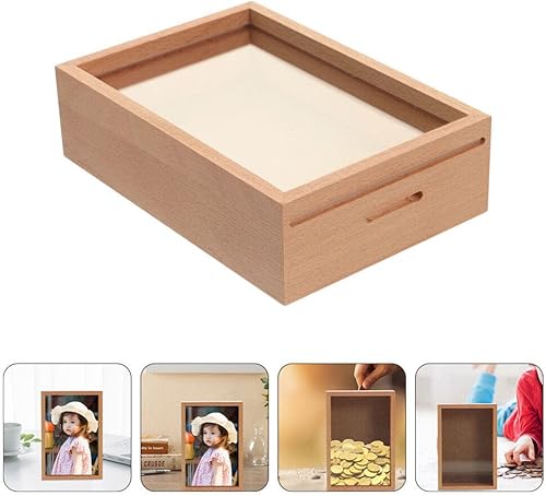 Miniatura 5 de Cabilock Marco de fotos con ventana transparente, caja de ahorro multifuncional y marco de exhibición para niños, niñas y adultos, diseño para